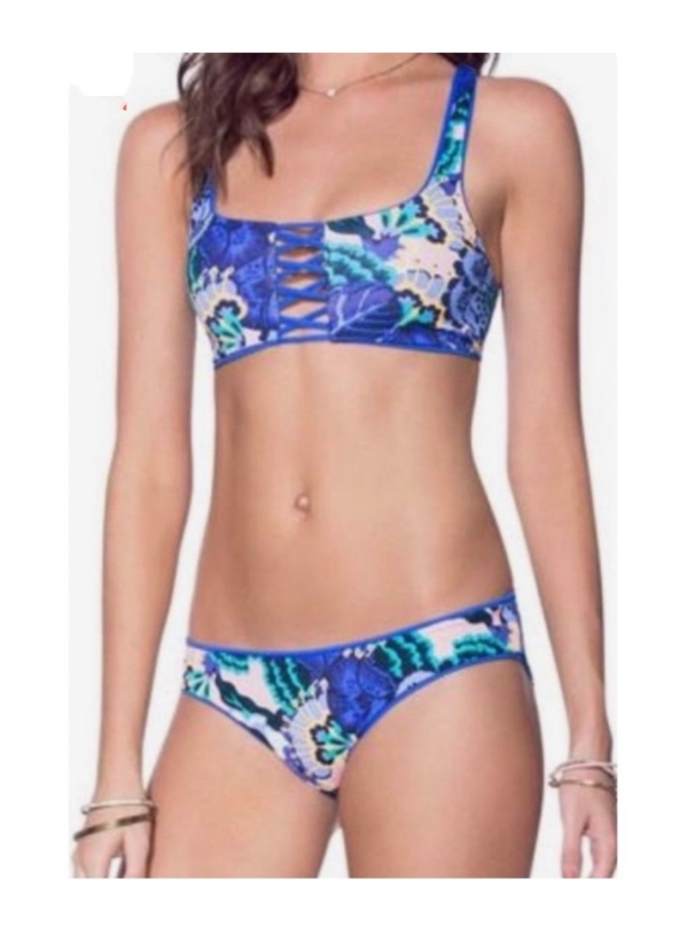 🍉 (BOTTOMS) Maaji BlueScreen Seafarer Reversible Bikini Bottoms.